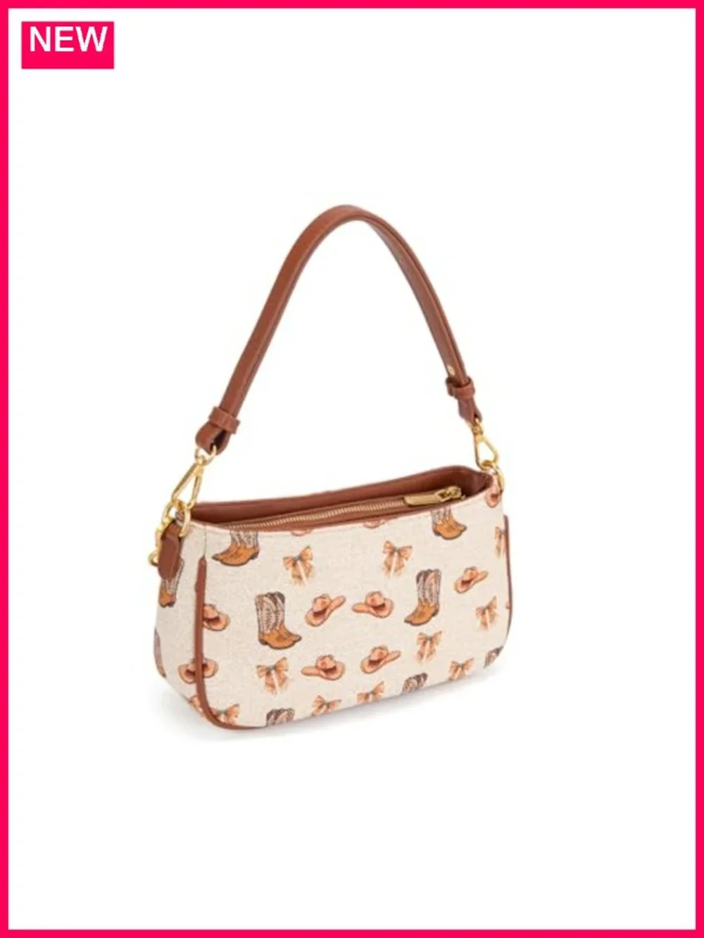 Y2K Western Shoulder Bag Hobo Clutch Purse with Chain Strap